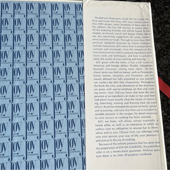 The Joy Of Cooking 1975 Edition 24th printing 1981 Irma S Rombauer Hardcover - Picture 8 of 8